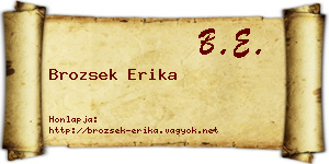 Brozsek Erika névjegykártya